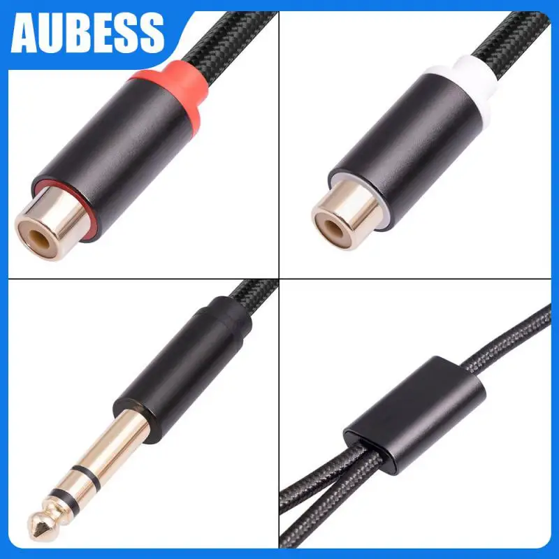 

Dual Rca Male To Dual Rca Black Audio Cable 6.35 Male To Dual Rca Female Splitter Audio Cable Hifi Audio Cable 0. 3712