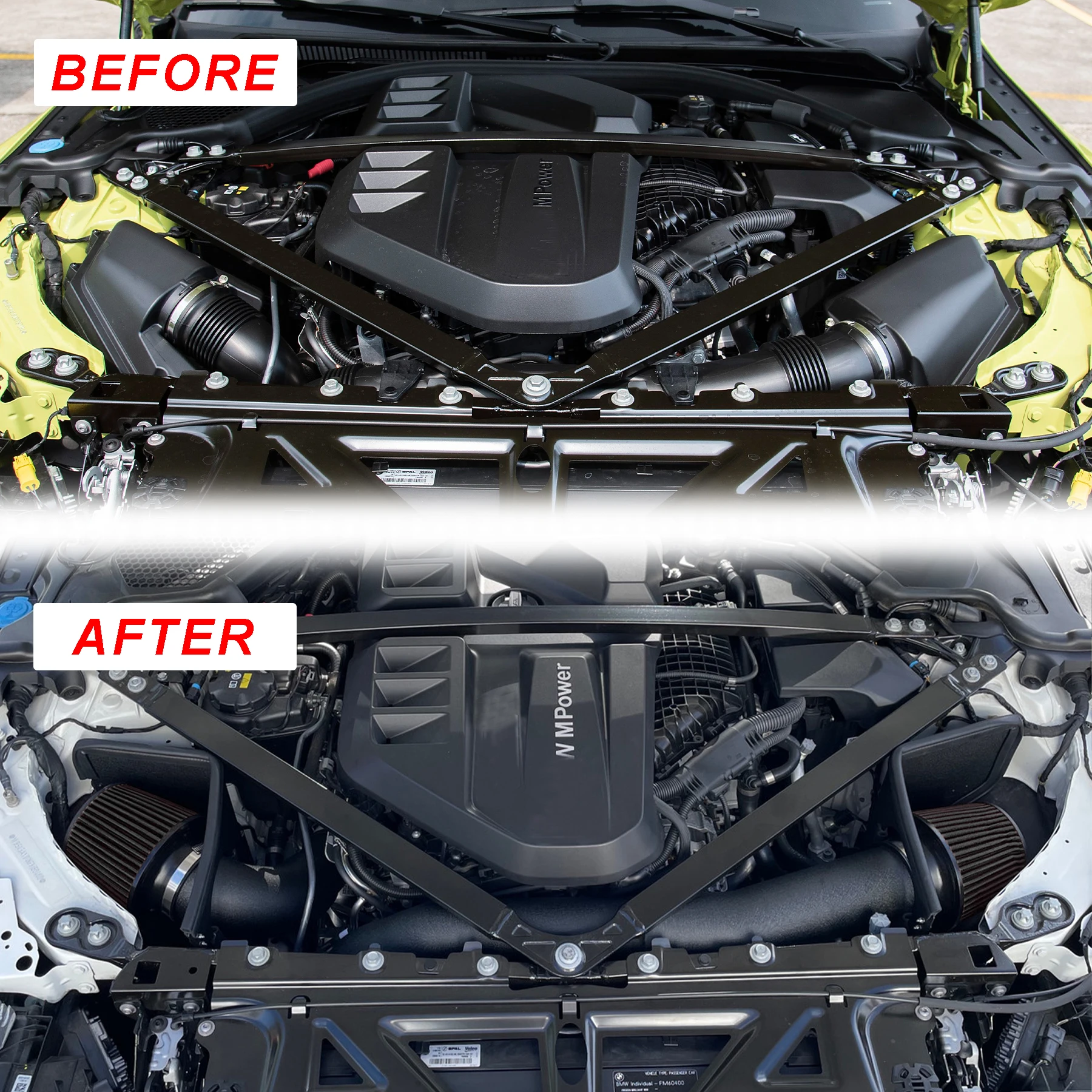 Автомобильный комплект впускных трубок холодного воздуха подходит для BMW M3 M4 G80 G82