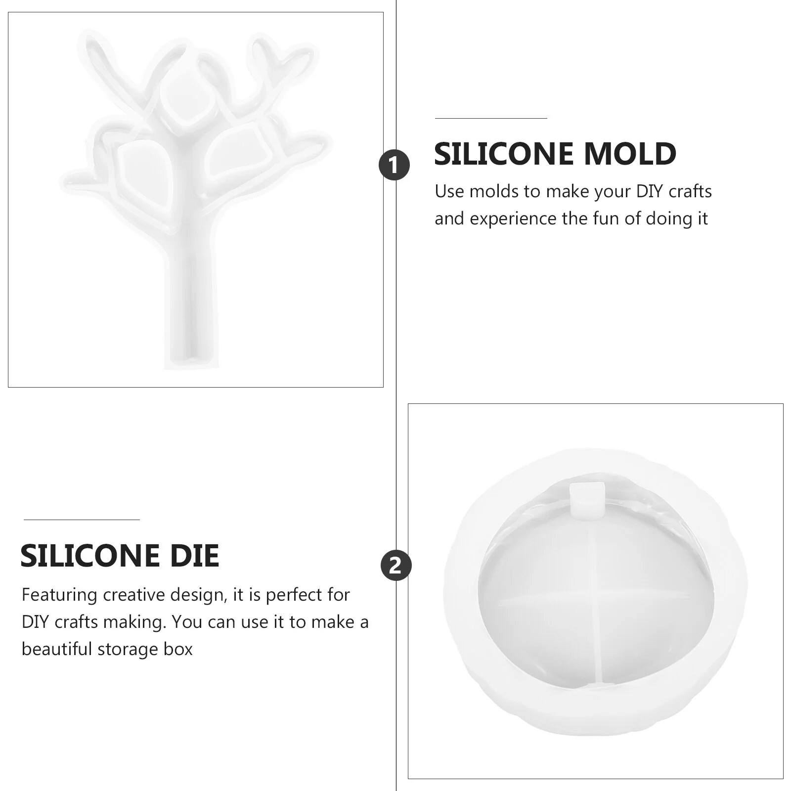 Jewelry Silicone Die DIY Manual Mold Storage Holder Reverse Mould Creative Crystal Epoxy