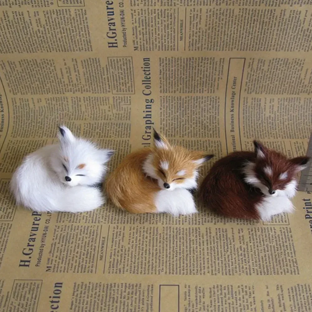 Новая имитация коричневой лисы плюшевые игрушки подарок для детей мех