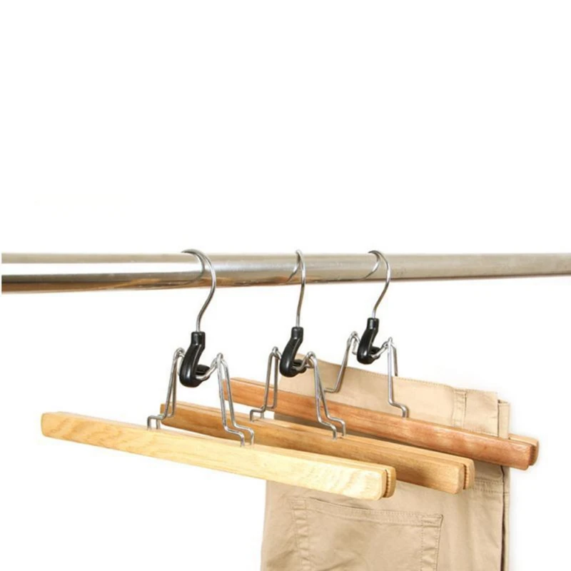

Wooden Hangers Non-Slip No Trace Space Saving Wardrobe Clothes Pants Hanger Home Storage Organizer Supplies Dropship