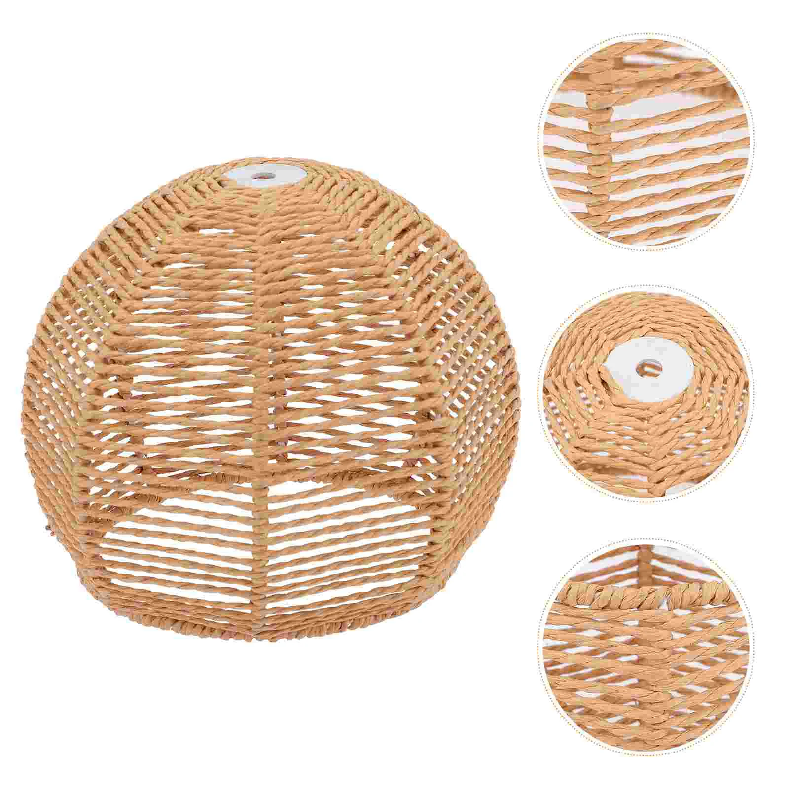 

Lampshade Protective Decorative Rattan Ceiling Light Shade Rattan Lamp Shade Woven Pendant Light Shade