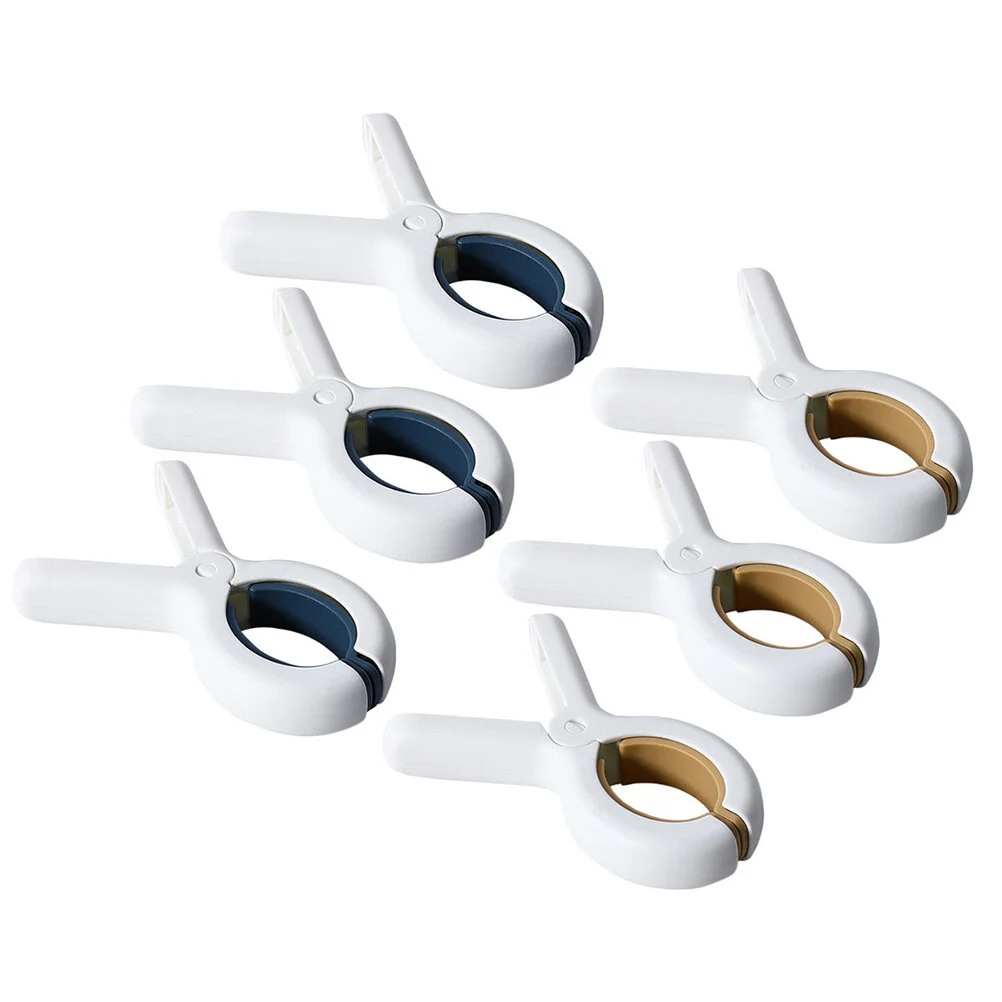 

6 Pcs Hanging Stitch Durable Windproof Clamp Plastic Chairs Large Size White Recliner Strong Wind-proof Towel Quilt