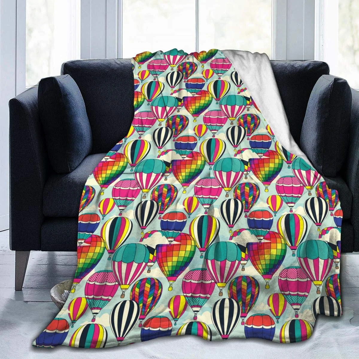 

Одеяло с животными, удобное легкое мягкое постельное белье для дивана, офиса, путешествий, пушистое плюшевое домашнее одеяло, цветные воздушные шары