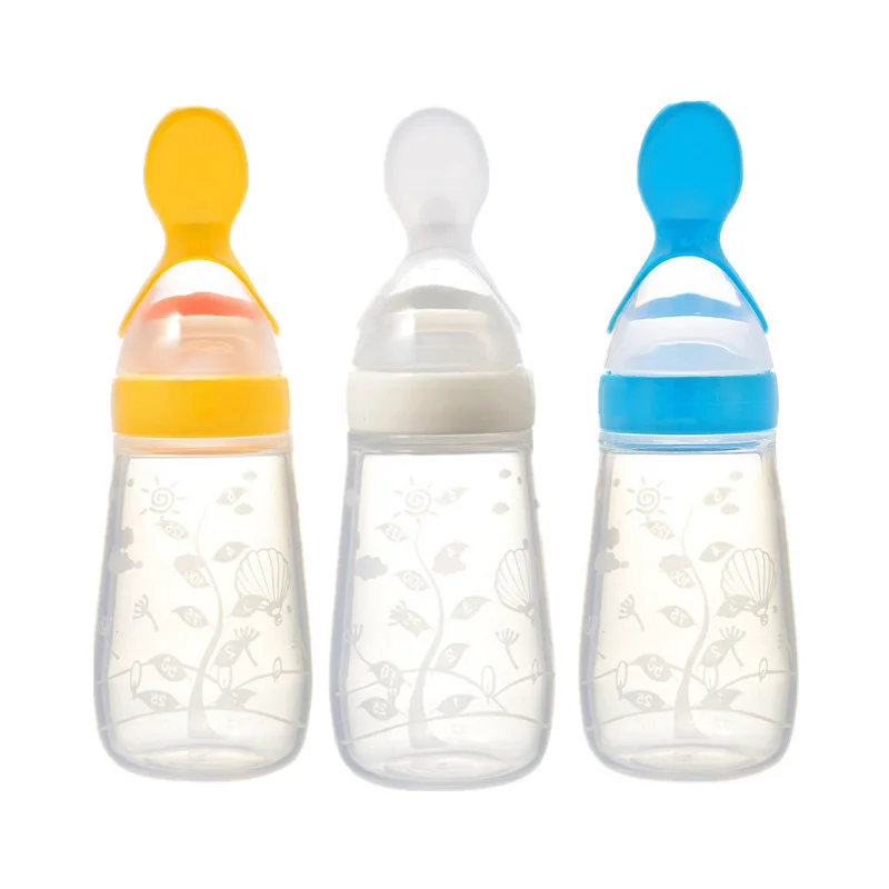 

125ml Baby Pacifier Bottle Fresh Food Fruit Nibbler Feeding Bottle for Child Infant Nipple Teat Soother Newborn Feeding Spoon
