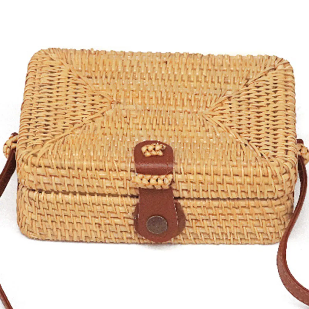 Стильная соломенная сумка большой вместимости для предметов первой