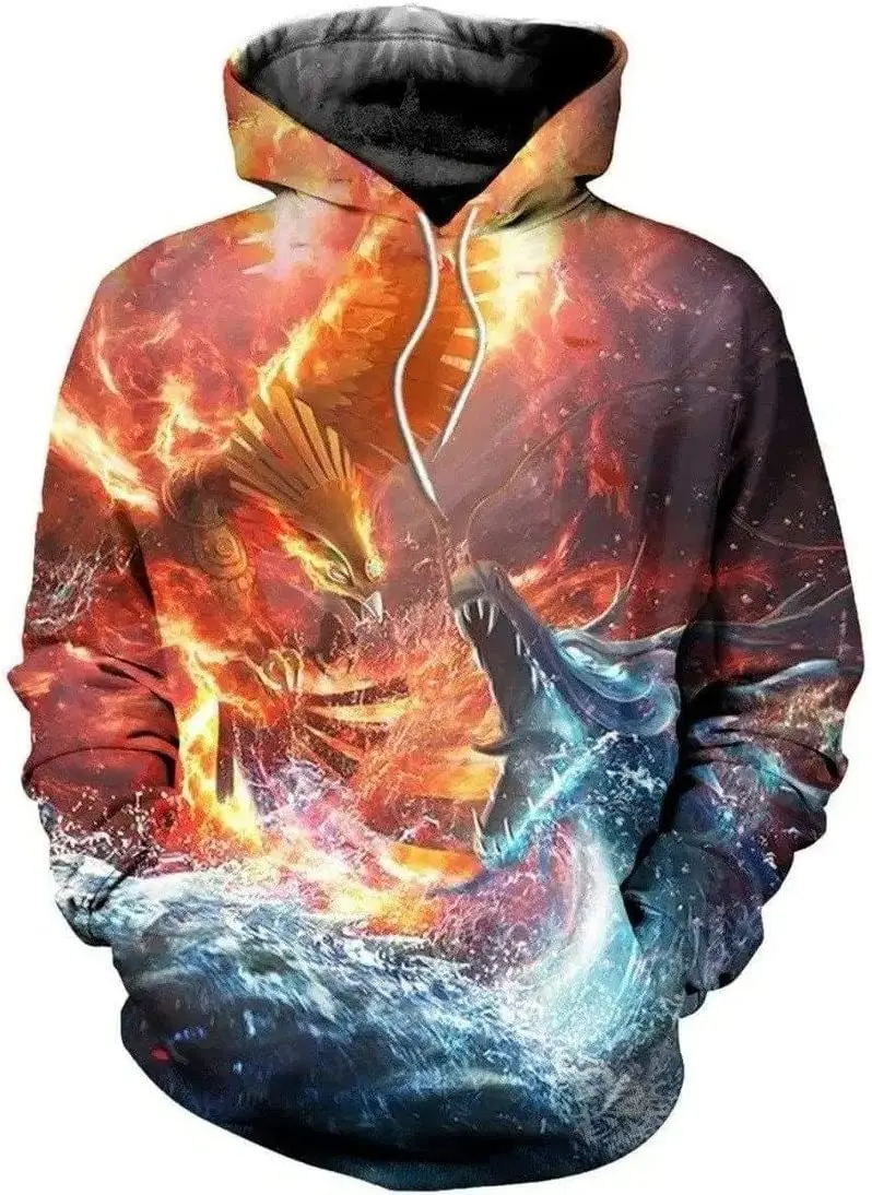 

Winter New Fashion Dragon Wolf 3D Printed Hoodie