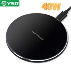 Беспроводная зарядная док-станция Qi, зарядная док-станция 40 Вт для Samsung S21, S20, Note 20, iPhone 13, 12, 11 Pro Max, XS, XR, X, 8, беспроводная индукционная панель для быстрой зарядки
