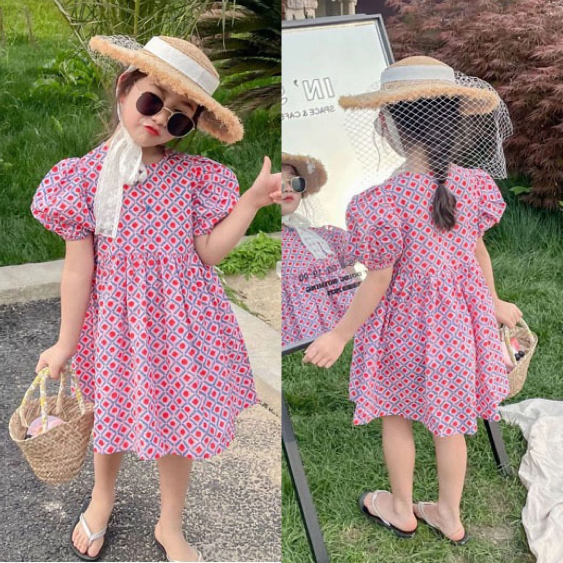 

Sweet Dress Summer Girls Princess Skirt Wear Children Clothing Little Elegant Kids Frocks