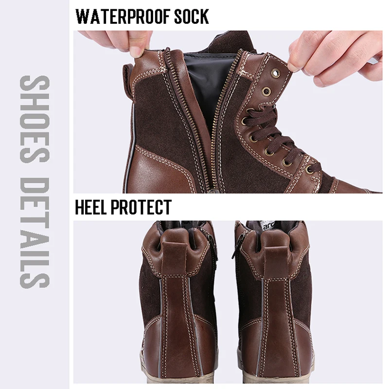 Мужские мотоциклетные Водонепроницаемые кожаные ботинки ARCX всесезонные