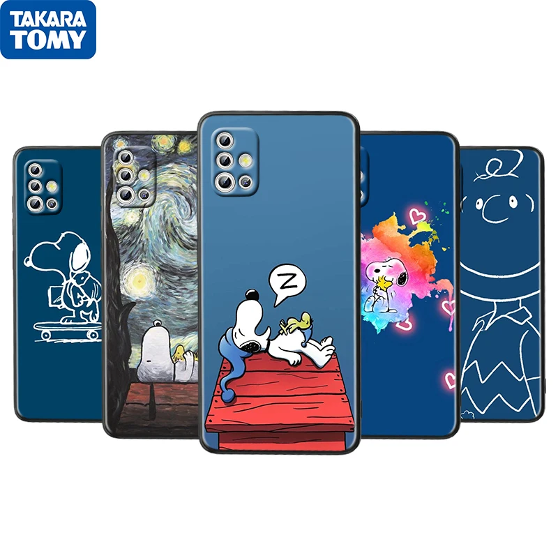 

Peanuts Snoopy Cute For Samsung Galaxy A52S A72 A71 A52 A51 A12 A32 A21S 4G 5G Fundas Soft TPU Black Phone Case Capa Coque Cover
