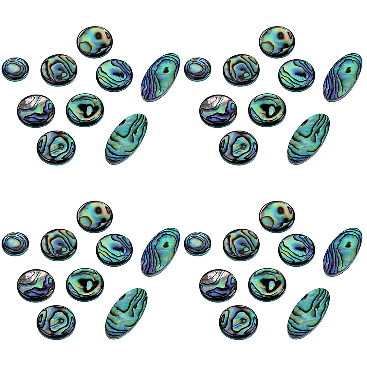 

36 pcs /set Alto Tenor Soprano Saxophone Sax Shell Key Buttons Inlays Accessories (Green)