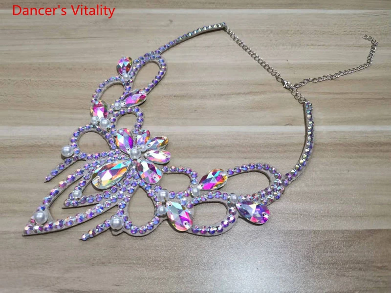 Ожерелье для танца живота стразы цепочка женщин и взрослых высокая сцена
