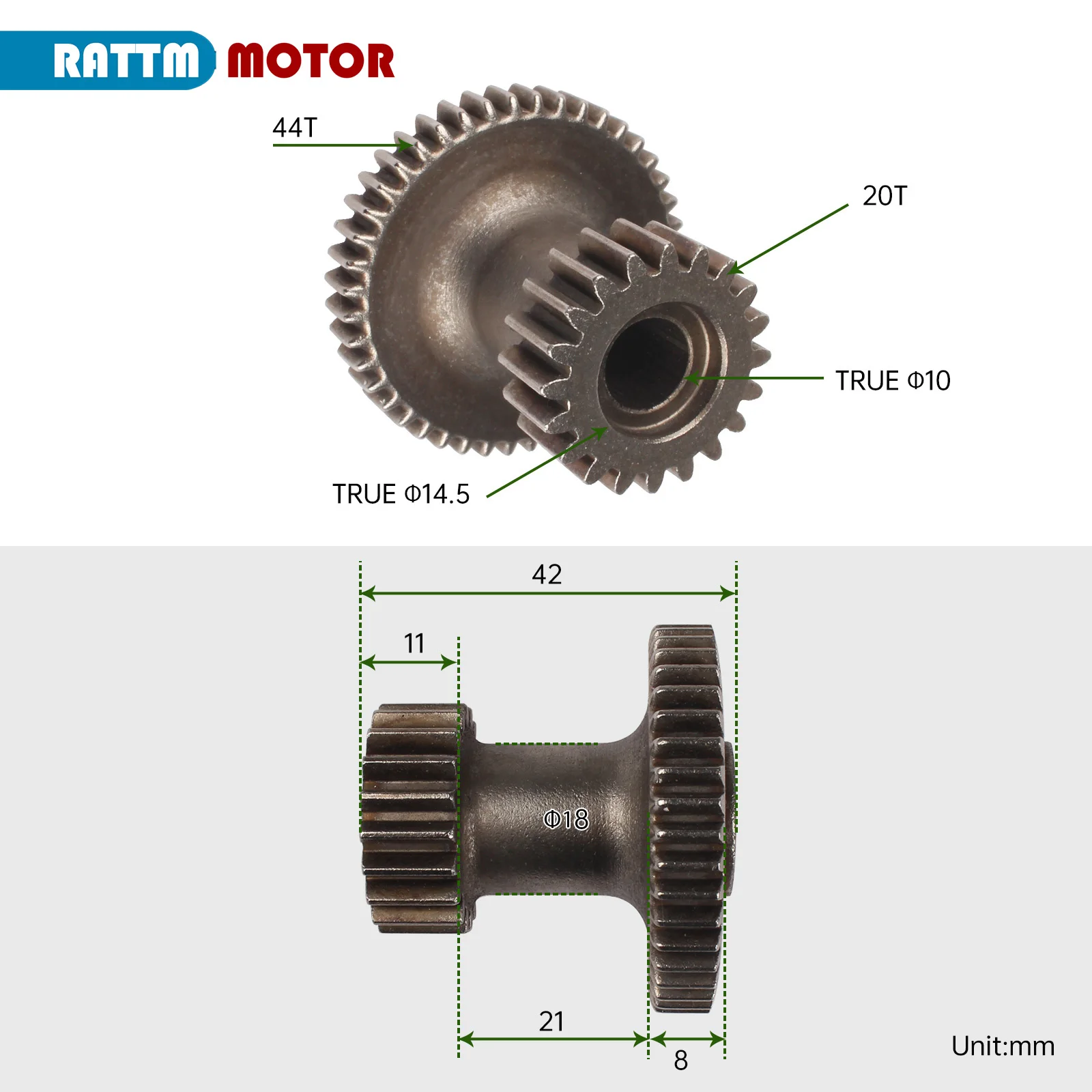 

Шестерня подачи 20T/44T RATTMMOTOR для WM210V