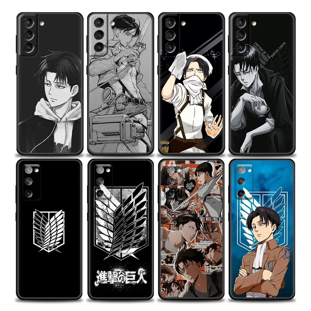 

Levi Ackerman Attack on Titan Anime Case Cover For Samsung Galaxy S21 S22 S20 S 21 Ultra FE Plus S8 S9 S10 Plus Lite Cases Funda