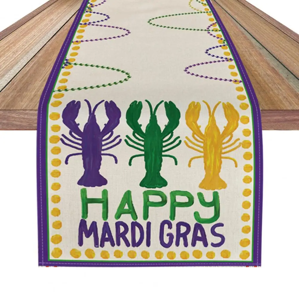 

Обеденная подстилка, полезная теплоизоляция, мягкая, с надписью «Happy MARDI Гра», скатерть для стола, товары для дома