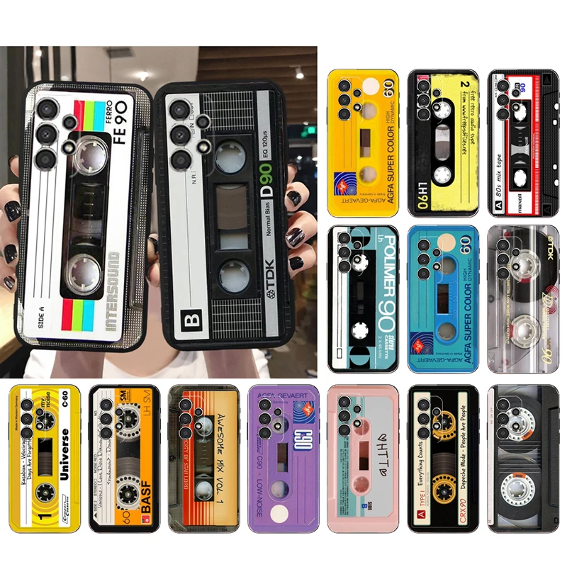 

Cassette Tape Phone Case for Samsung Galaxy A73 A13 A22 A32 A71 A33 A52 A53 A72 A73 A51 A31 A23 A34 A54 A52 A53S