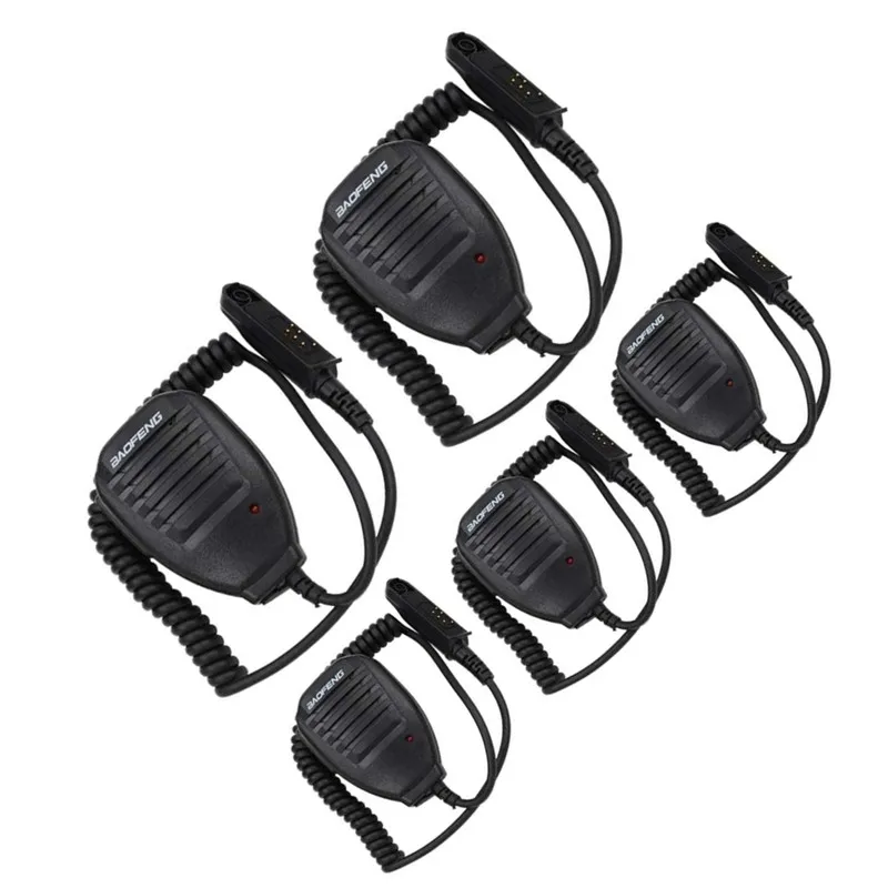 RISENKE Remote Handsfree Shoulder Handy Speaker Microphone for BaoFeng UV-9R Plus BF-A58/9700/R760 GT-3WP Walkie Talkies(5 PCS)