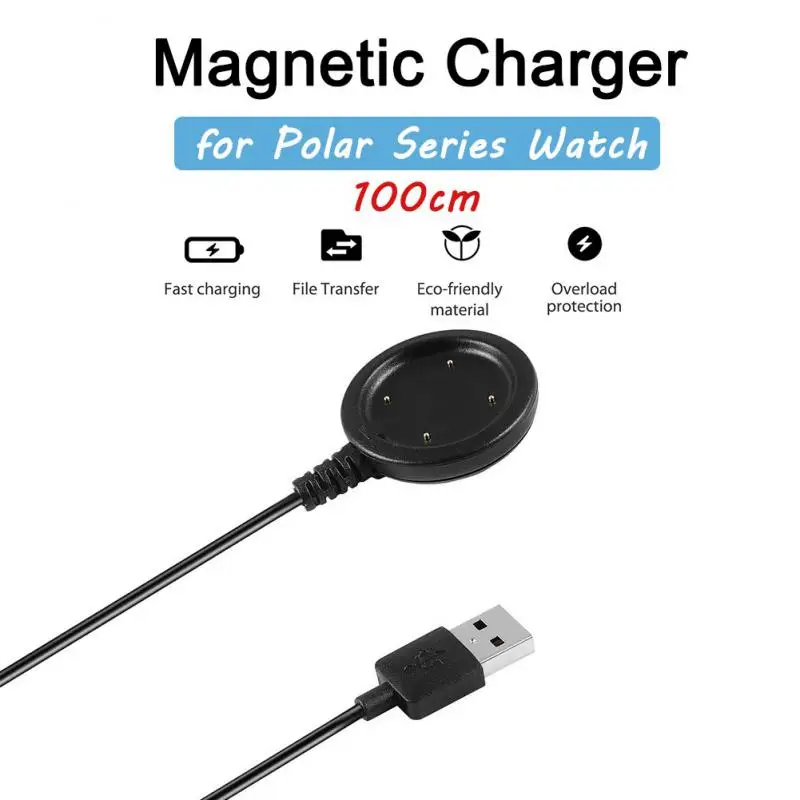 

For Polar Vantage M2/v Magnetic Dock Data Function 1m Charging Cable Charging Dock Base Smart Watch Accessories Charging Adapter