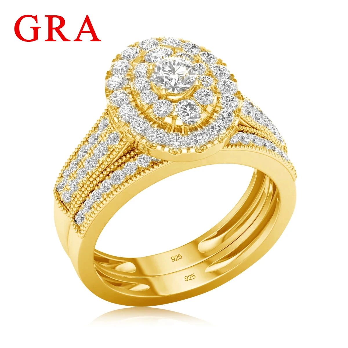 

серебро кольцо с муассанитом парные кольца 2 шт., Женский драгоценный камень, под желтое золото бижутерия