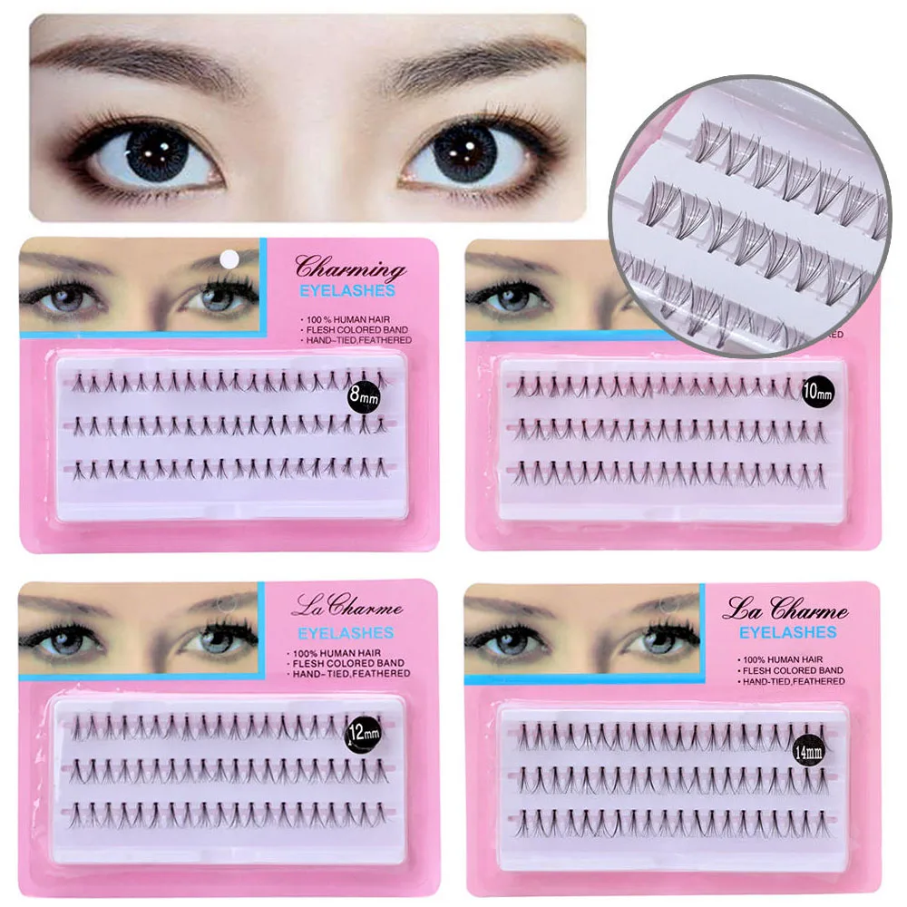 

1 Box 8/10/12/14mm Individual Lashes Black 10D Natural Fake False Eyelashes Long Cluster Eyelash Extension Makeup Beauty Tools