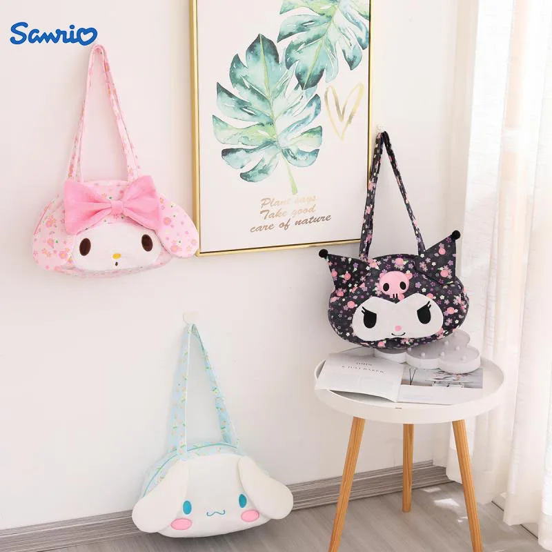 

Ins мультфильм Sanrio аниме My Melody Kuromi Cinnamoroll плюшевая сумка большой емкости сумка через плечо сумка-мессенджер Kawai игрушки