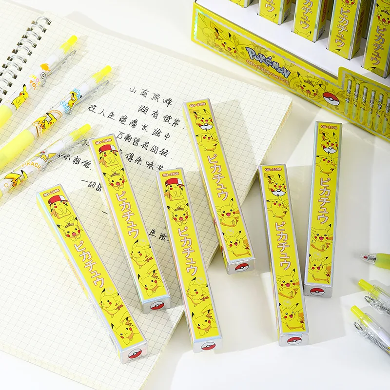 Набор Гелевых Ручек Sanrio Pokemon 18/36 Шт. Черные Школьные И Офисные Канцелярские