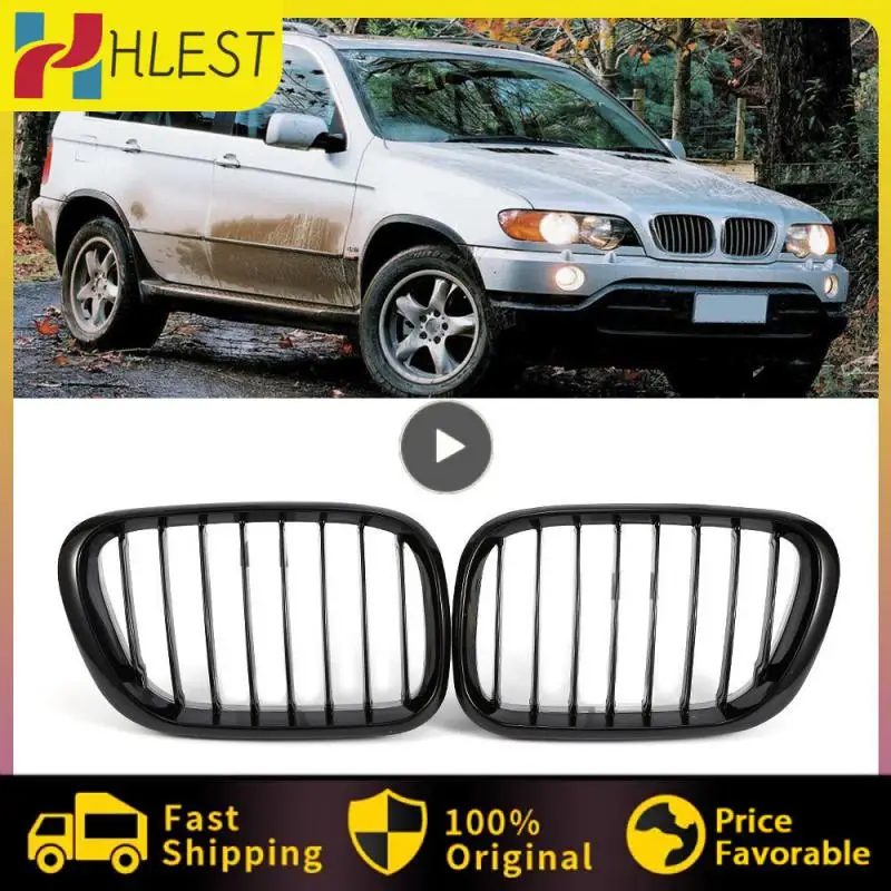 

Car Front Bumper Grill Glossy Black Racing Grills For BMW X5 E53 3.0 4.4 4.6 4.8 1999-2003 Car Styling