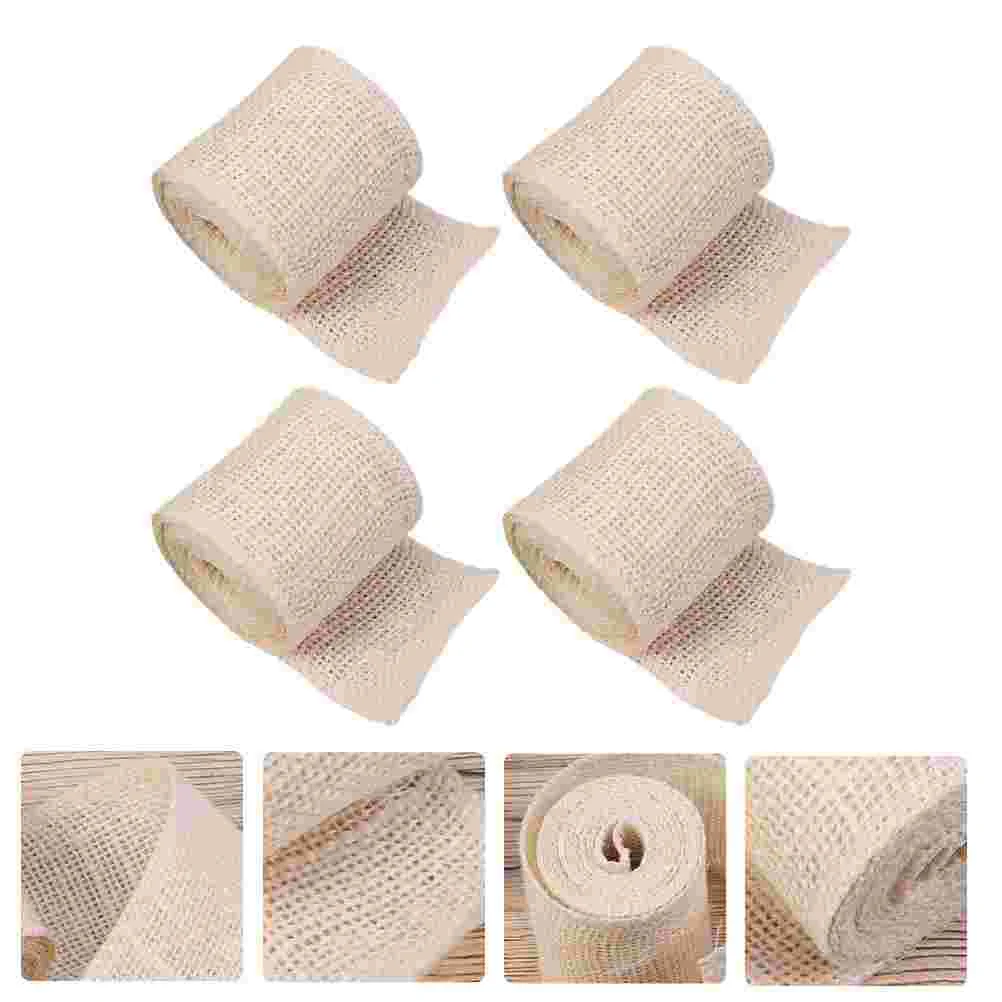 

Ribbongift Wrapping Christmas Decorative Packing Riband Decoration Burlap Natural Linen Wrap Rustic Hessian Functional Multi