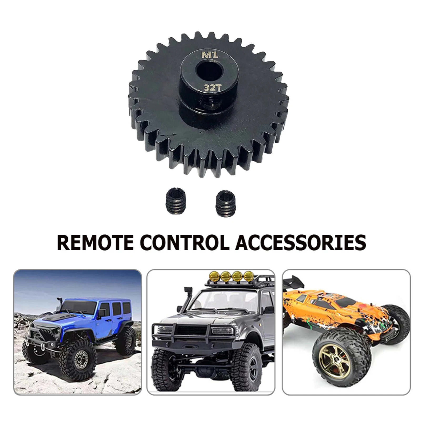 

M1 5 мм металлическая шестерня с винтами M3 23t-34t, металлическая Шестерня двигателя, запасные части редуктора для радиоуправляемого грузовика-...