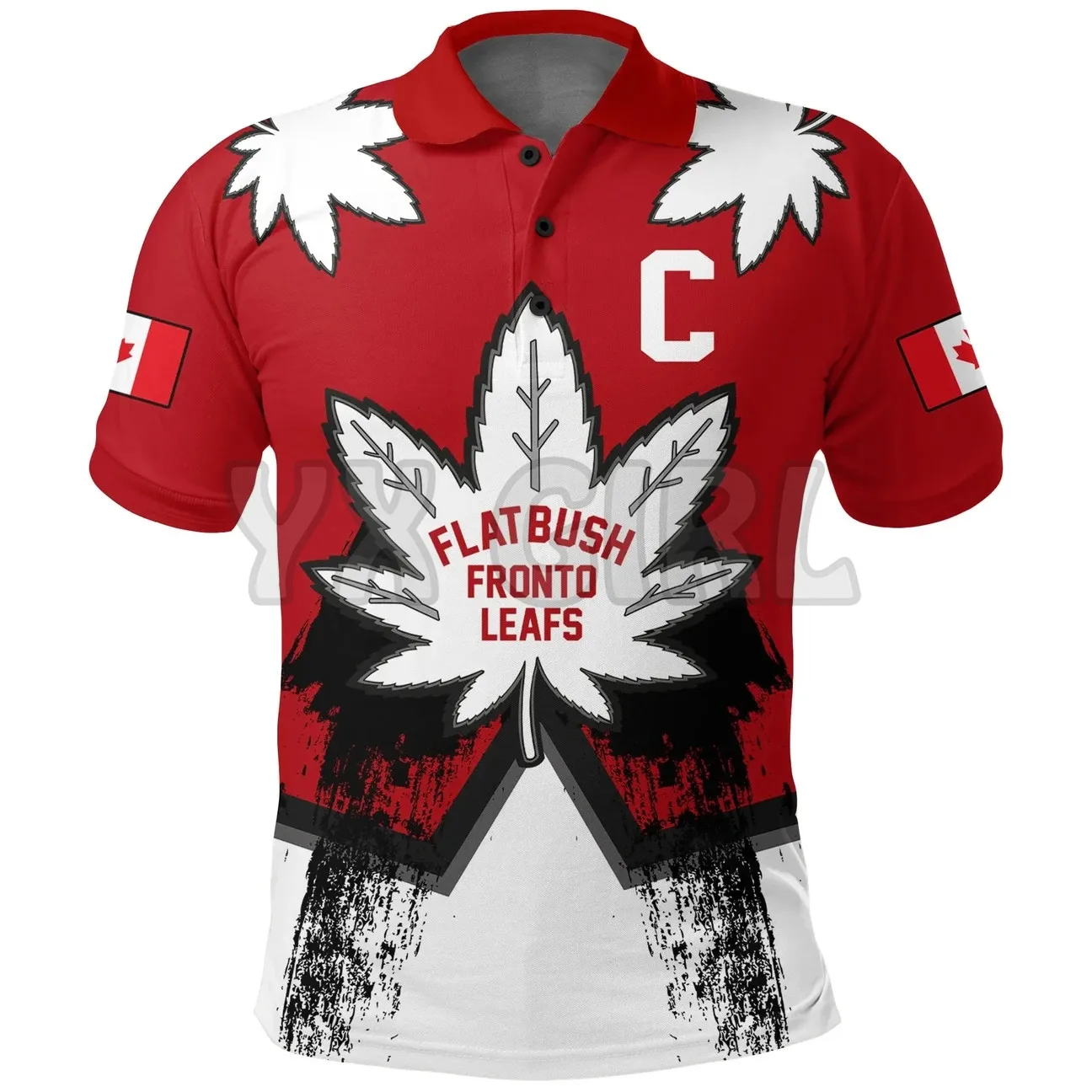 

2022 Summer shirts women for men Canada Polo Shirt Flatbush Zombies Fronto Maple 3D printed Short sleeve t shirts Tops camisas