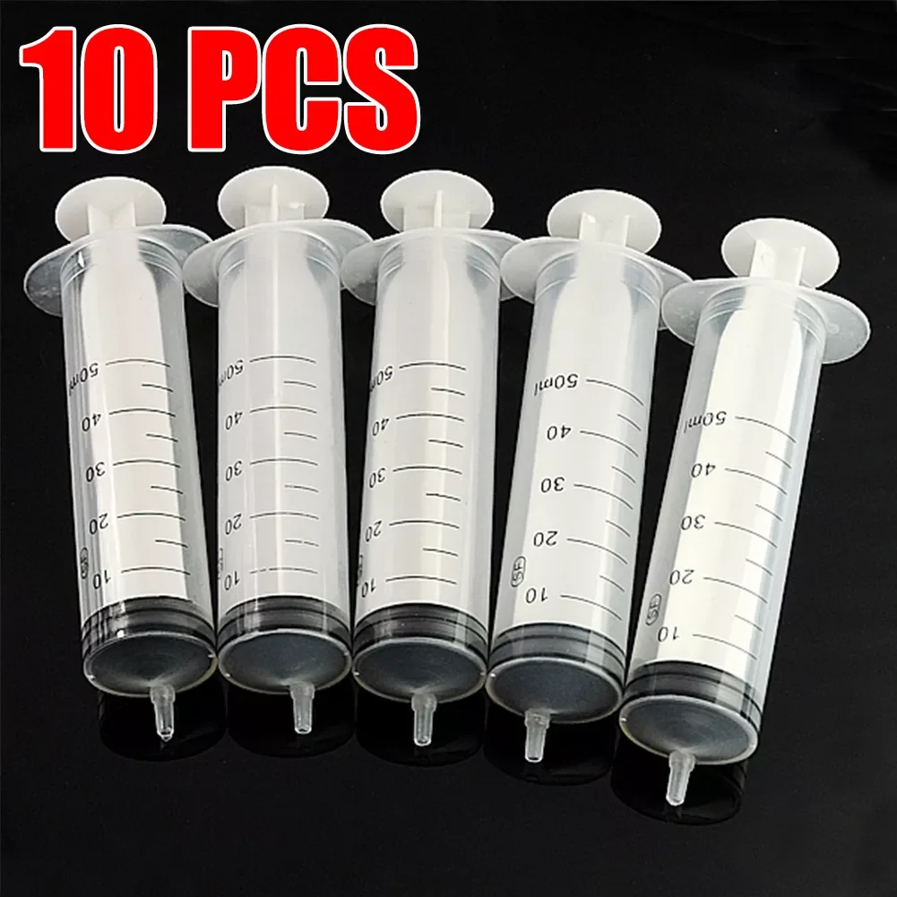 

NEW Syringes 50ml Plastic Disposable Industrial Manual Syringes With Rubber Membrane For Mixing Many Liquid Ink Cartridge Pets