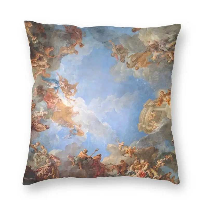 

Fresco Of Angels In The Palace Of Versailles Pillowcase Decoration Renaissance Cushions Throw Pillow for Living Room Polyester