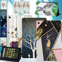 tablet case for amazon fire 7hd 8 10hd 8 plus10 plus 11th gen 2021 cute pattern funda folio with stand ultra thin cover shell