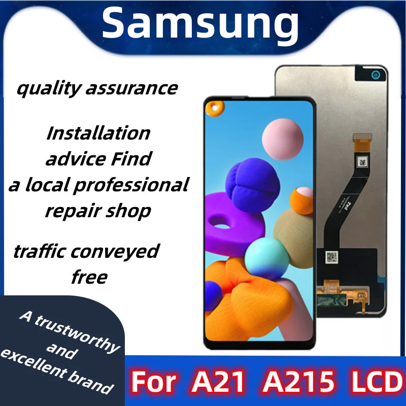 

6,5 "Новый AMOLED для Samsung Galaxy A21 Lcd A215 SM-A215U ЖК-дисплей сенсорный экран дигитайзер стекло в сборе Замена дисплея