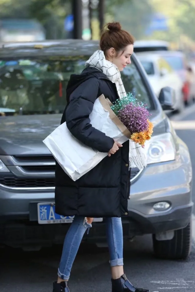 Medium Cotton Padded Jacket for Women Winter Thickened  Jacket for Women