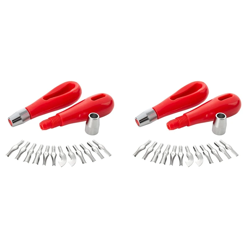 

Linoleum Cutter Set,4 Sets Craft Lino Cutters With 12 Assorted Blades For Lino Cutting And Crafting, Carvings, DIY Craft