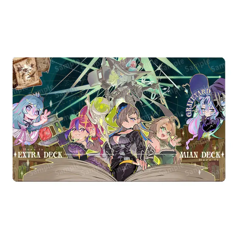 Фото 600X350X2мм DIY Yu-Gi-Oh! Игровой коврик для карточных боев Witchcrafter Madame Verre, для одиночной игры, дуэльный, подарок, игрушка №1