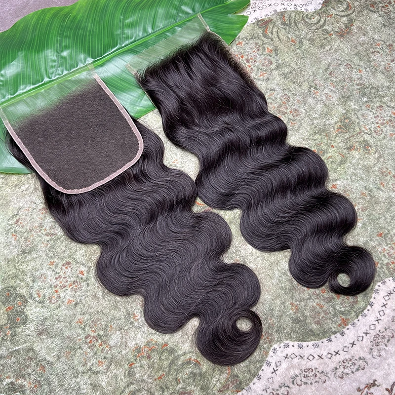 Фото Накладка для волос 6X6 Body Wave HD Lace Closure с невидимой HD-сеткой, имитирующей кожу, предварительно выщипанная, с осветленными узлами, 100% натуральные необработанные человеческие волосы, натуральный цвет №5
