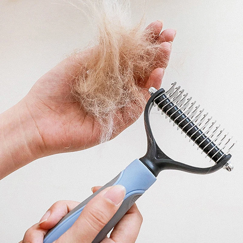 

Dog Supplies Undercoat Pet Brush Cat Rake Pet Dog Comb Dematting Brush Hair Remover Dogs Long Hair Cats Removal Knotted Comb