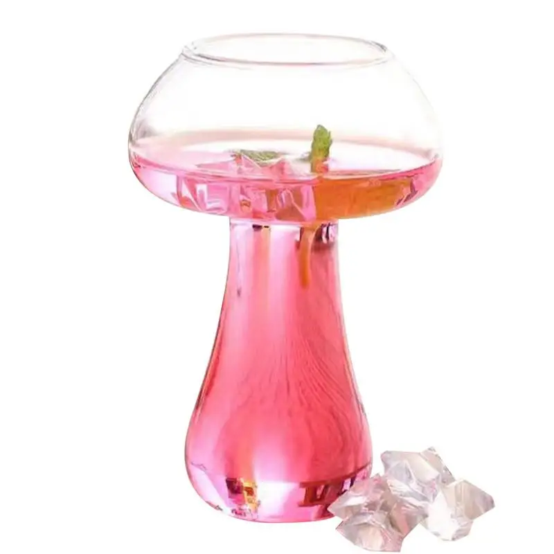 

Cute Mushroom Cocktail Glass 250ml Cup For Drinks Beer Fruit Juice Cute Glass Creative Clear Wine Glasses Coffee Cups Drinkware