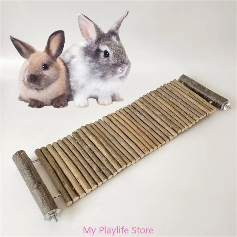 

Деревянная подвесная игрушка для маленького животного, мышь, мост, гамак, клетка для кролика, аксессуары, гибкая платформа