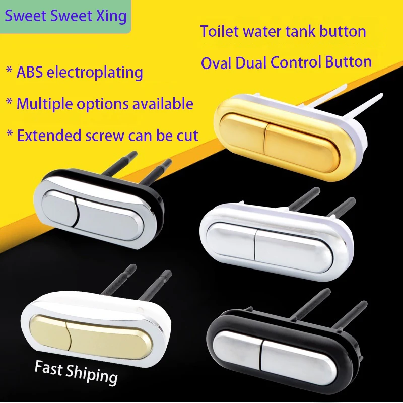 

Water Closet Water Tank Button Oval Toilet Flush Button Double Button Toilet Seat Switch Accessories