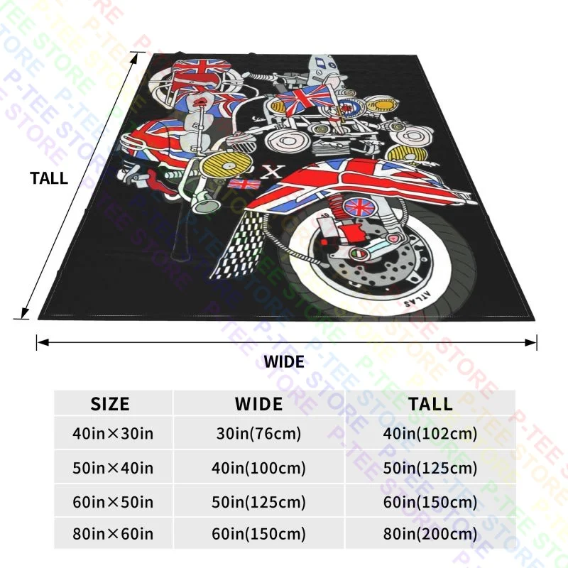 Мод для скутера Union Jack The Jam Paul Weller квадрафения Троян запись одеяло домашний декор