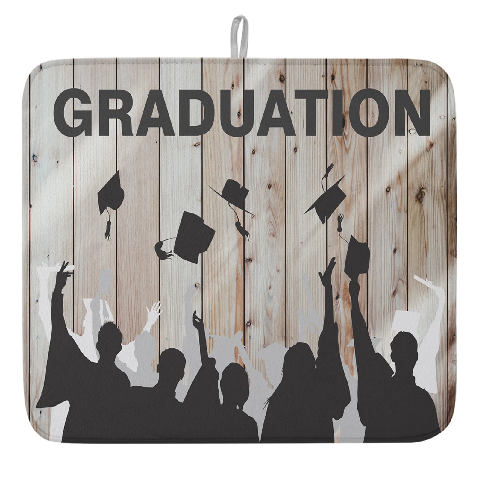 

Коврик для сушки посуды с окончанием учебного сезона, коврик для кухонной раковины, обеденного стола, посуда, набор для кофе, впитывающая во...