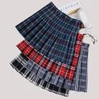 Плиссированная юбка, Женская клетчатая мини-юбка, Женская теннисная юбка, розовая черная юбка Y2k, японская школьная форма для девочек, юбки, 2022