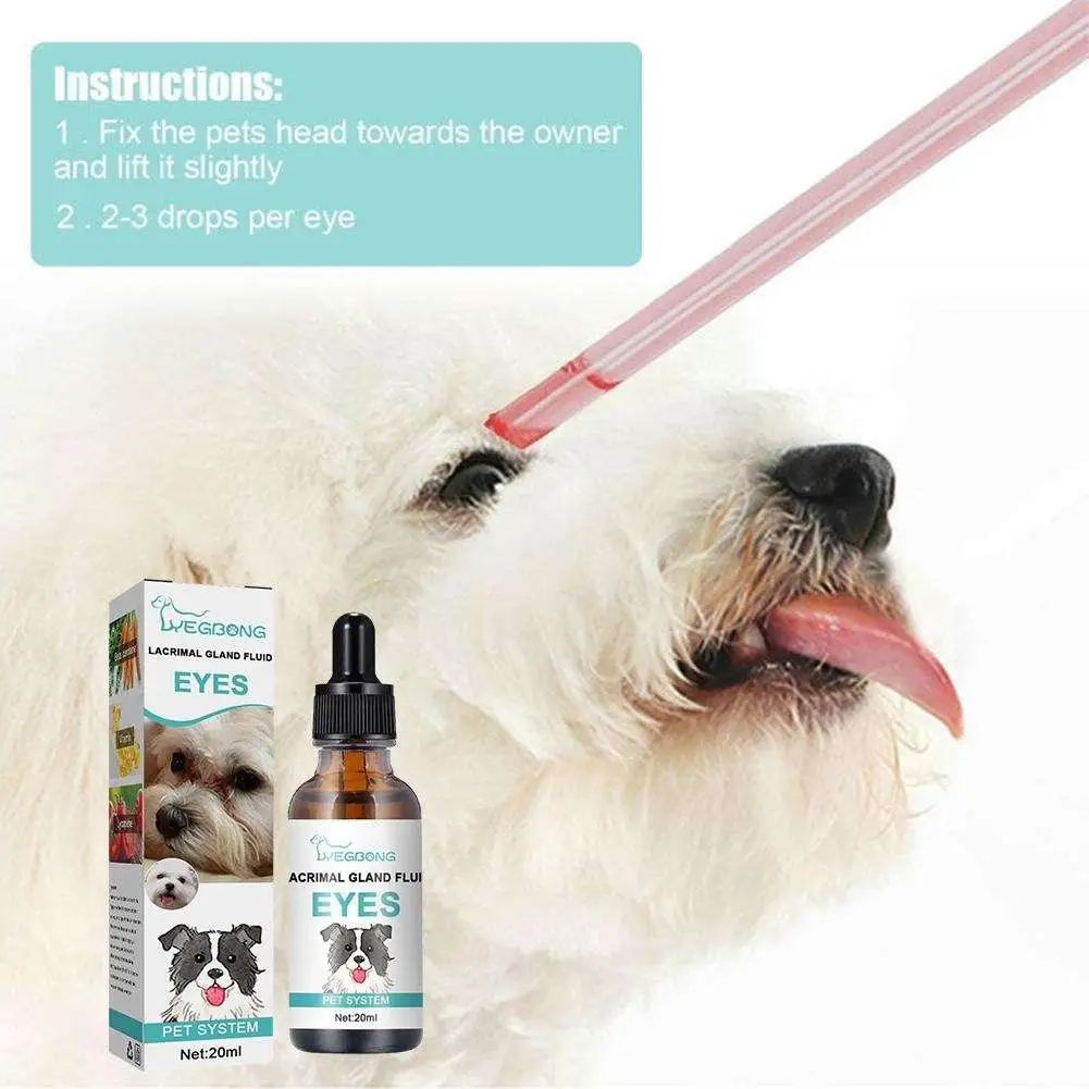 

20ml Pet Eye Drops Dogs Cats Eyes Tear Stain Remover Eye Cleaner Dirt Kitten Pet Eliminate Bactericidal Supplies Cleaner Ca A0i8