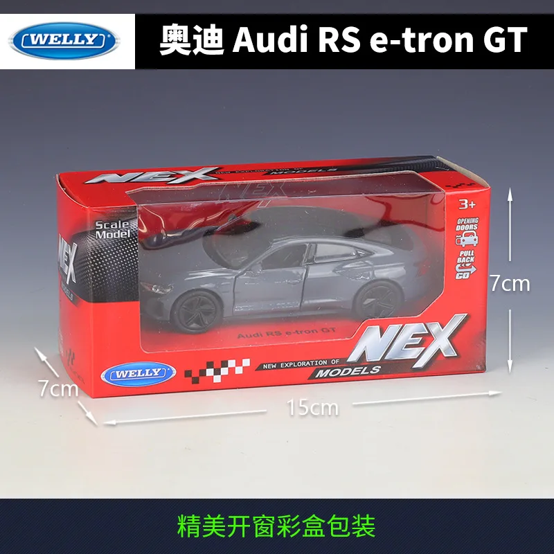 Модель спортивного автомобиля WELLY 1:36 Audi RS e-tron GT из сплава модель литая