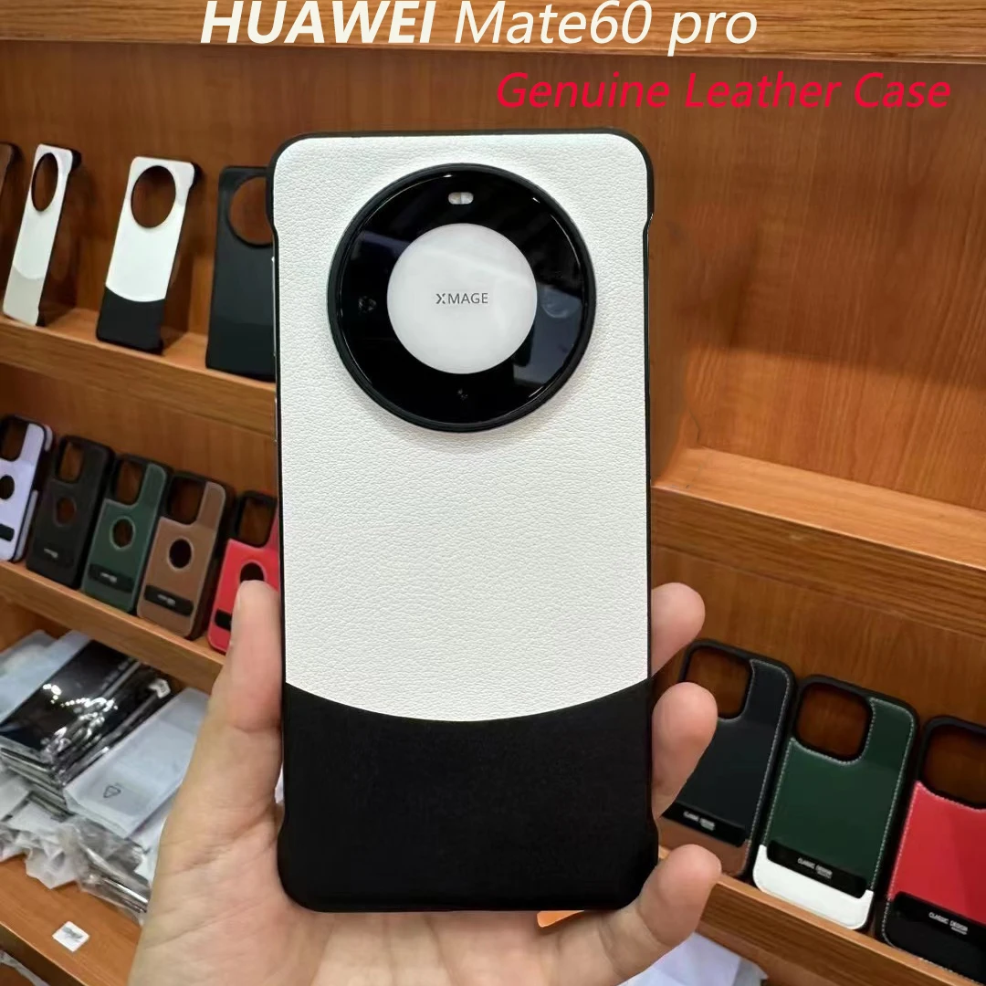 

Чехол-накладка из натуральной кожи для Huawei Mate 60 Pro / Mate 60