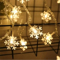 1 5m3m snowflake led string lights fairy lights festoon led light battery operated garland new year christmas decorations 2022